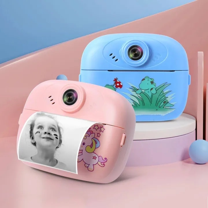 Smart Digital Dual Lens Instant Print Camera for Kids | 1080P Video Recorder & Selfie Camera with Thermal Printer | 2.4" IPS Screen | Mini Portable Camera with Games | Birthday Gift for Girls & Boys | Children’s Digital Camera Toy