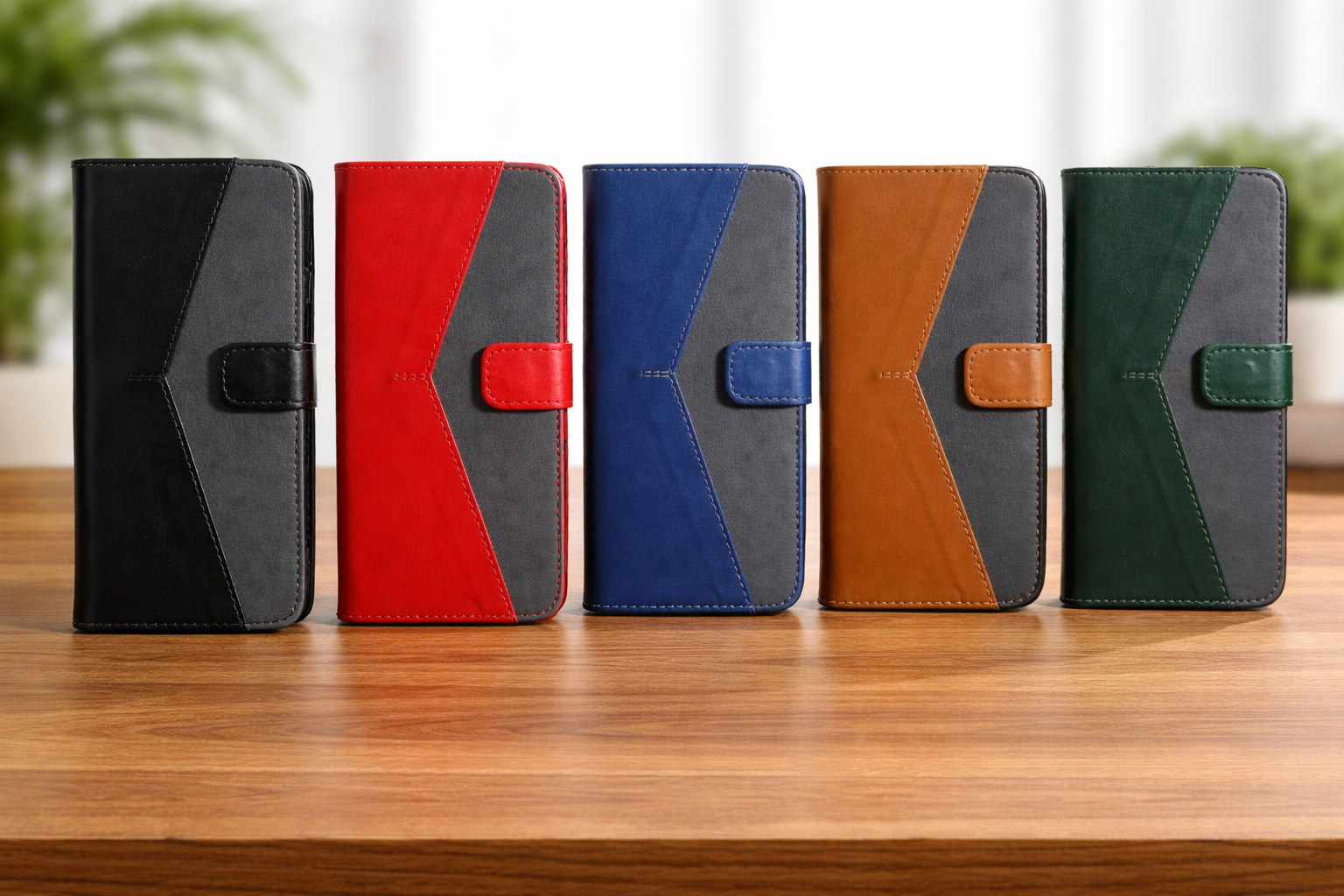 VIVO Y04 Case, Premium PU Leather Magnetic Shockproof Book Stand Folio Flip Wallet Case Cover with Card Holder