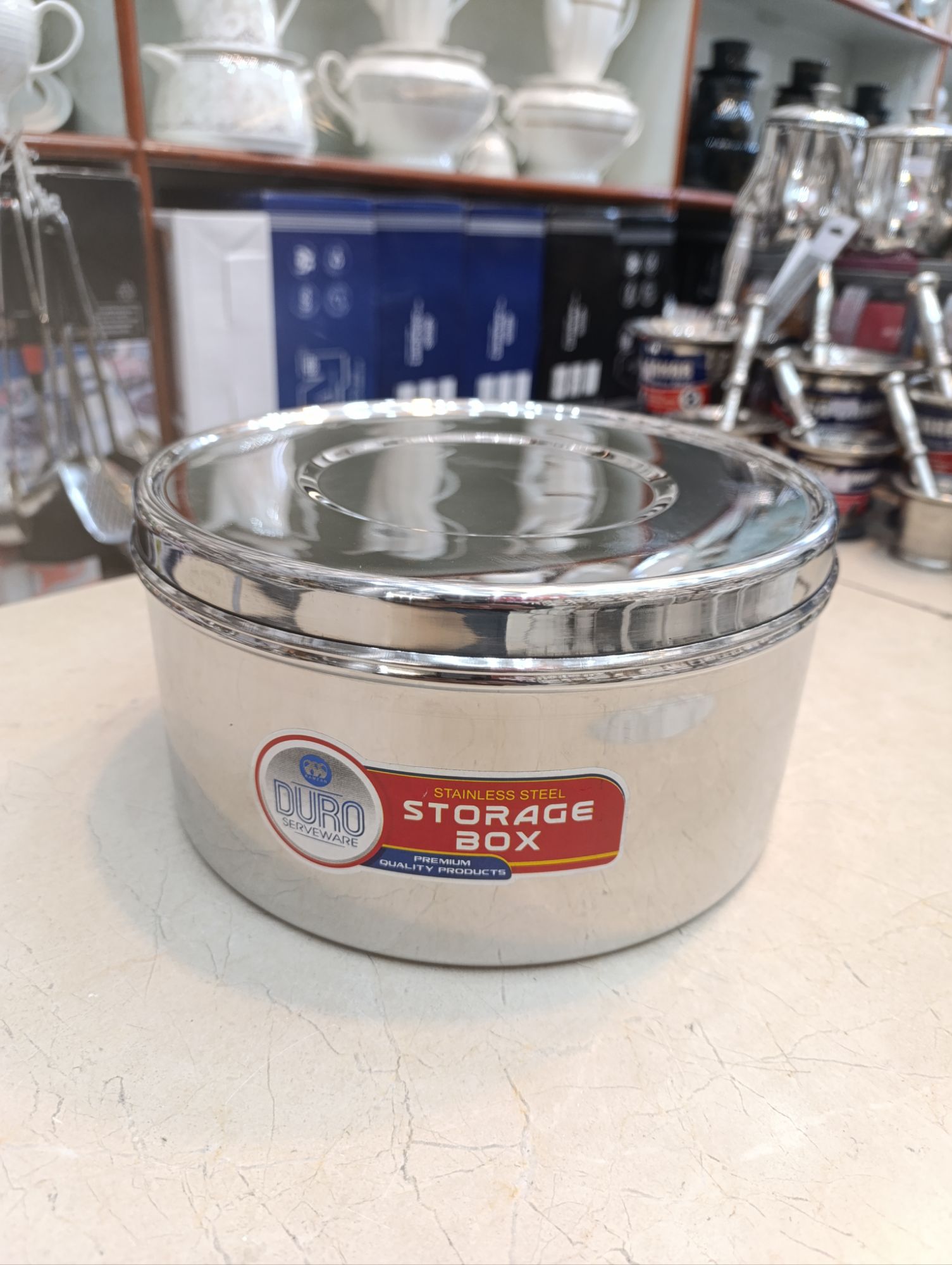 Duro Stainless Steel Stackable Round Food Storage Containers Set of 7 ...