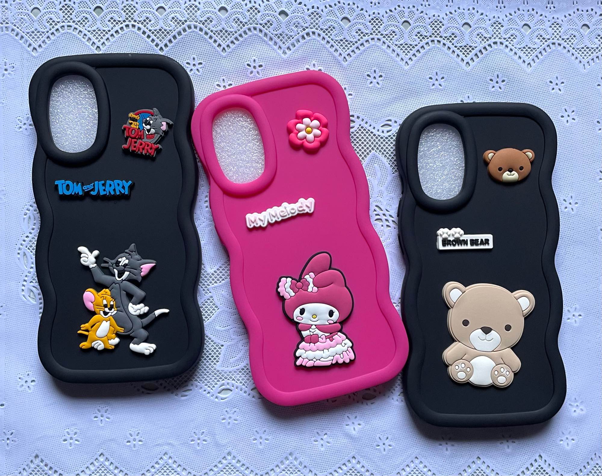 Samsung A32 - 3D Cartoon Wavy Silicone Phone Case