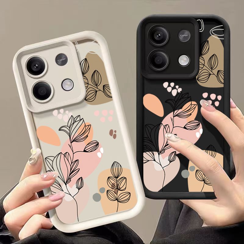 Phone Case for  Redmi Note 13 4G 11 10 13 Pro Plus 5G 10S 11S 12S Redmi 12 12C 13C 4G Abstract Plants Flower Pattern Cover