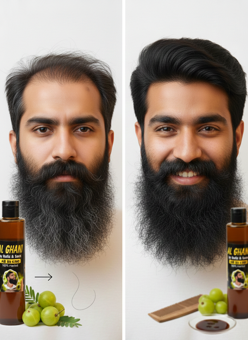 100% Organic Hair Growth Oil & Beard Oil 100 ml - Anti Hair Fall Control for Men & Women's