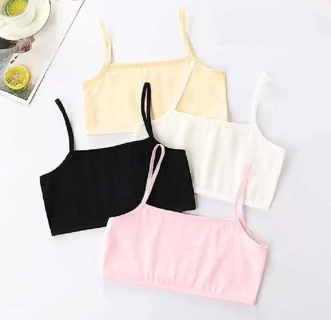Soft Cotton Non Padded Bra for Teens, Seamless Air Bra | Cotton Bra Vest | Training Bra, Sports Bra for Girls | Adjustable & Free Size Bra | Cotton Bra Vest for Women | Non Padded Bra, Vest Style Bra, Bidi Bra, Camisole Bra, Girls Innerwear