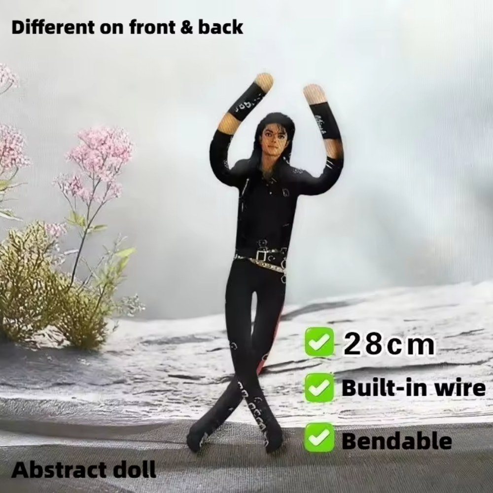 Anime Michael Jackson Cosplay Prop Doll Plush Stuffed Figure Dolls Room Decoration Abstract Joint Mobility Props 