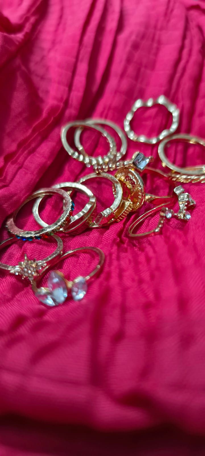 Girls rings with rhinestone trendy stylish jewellery for party engagment wedding gift set for women