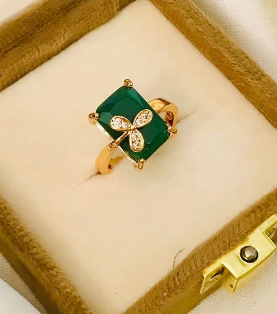 Trendy Gold Color Adjustable Ring for Ladies – Party & Casual Wear
