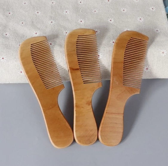 Anti-Static Pocket Wooden Comb Peach Wood Hair Comb Hair Salon Styling Tools Hairdressing Hair Care Barbers Handle Brush