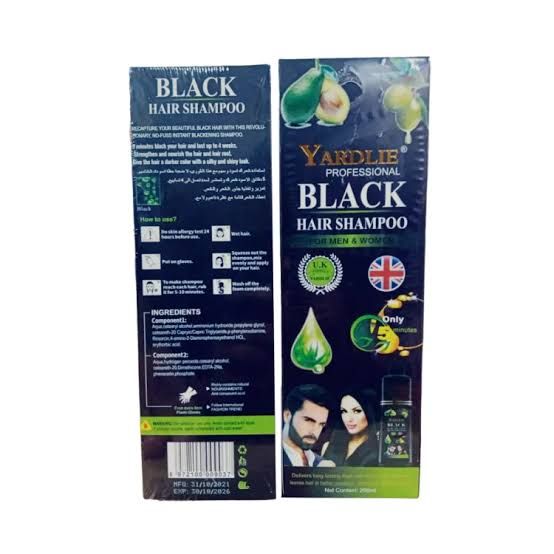 Yardlie Professional Black Hair Color Shampoo 200ml