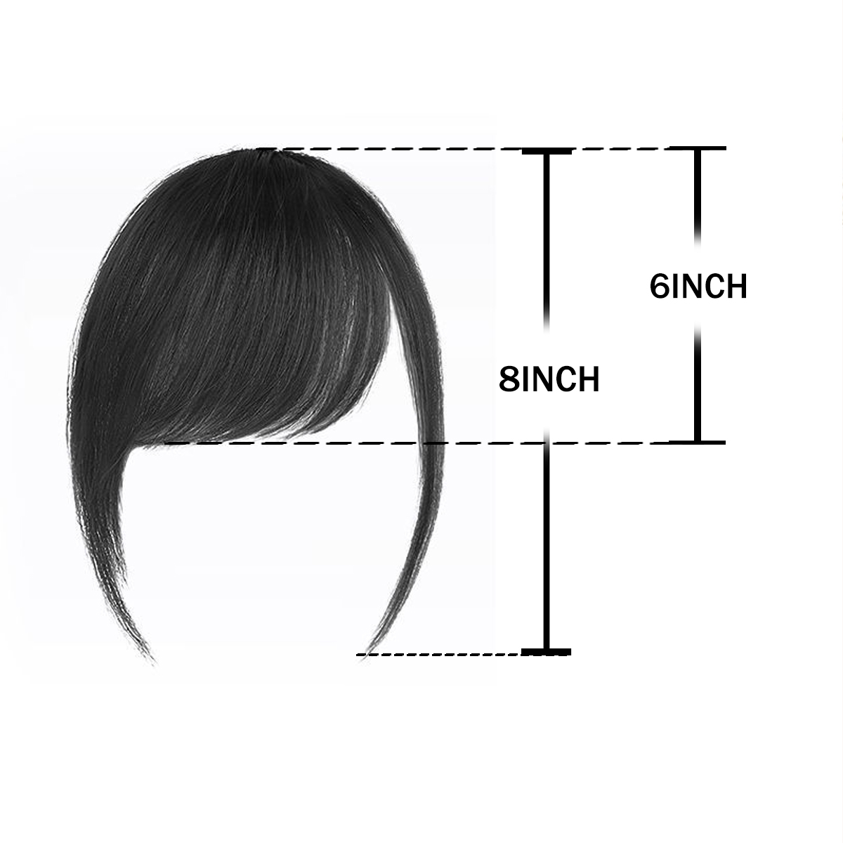 Synthetic Slanted Bangs Short Brown Black Fake Hair Fringe Extension Clip In Hairpieces Accessories for Women Girl