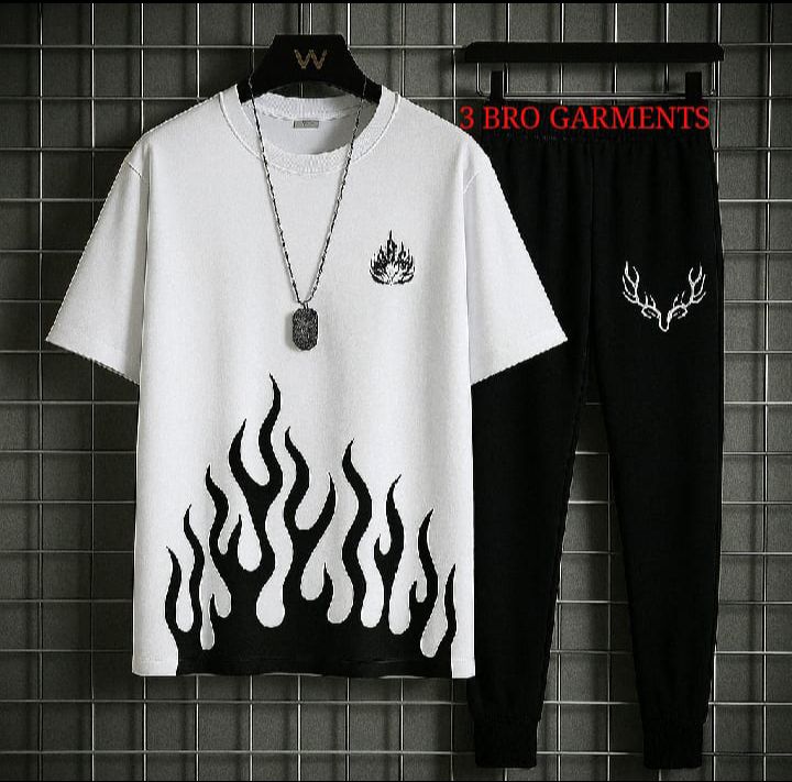 NEW TRENDY 🔥 D T F (STRONG & UNBREAKABLE REFLECTOR PRINTED) SUMMER TRACKSUIT FOR MEN _ SOFT AND COMFORTABLE FABRIC SUMMER TRACKSUIT FOR MEN - PREMIUM T SHIRT AND TROUSER SET PRINTED SUMMER TRACKSUIT FOR MEN_TRACKSUIT FOR BOYS. ( MULTIPLE COLORS)