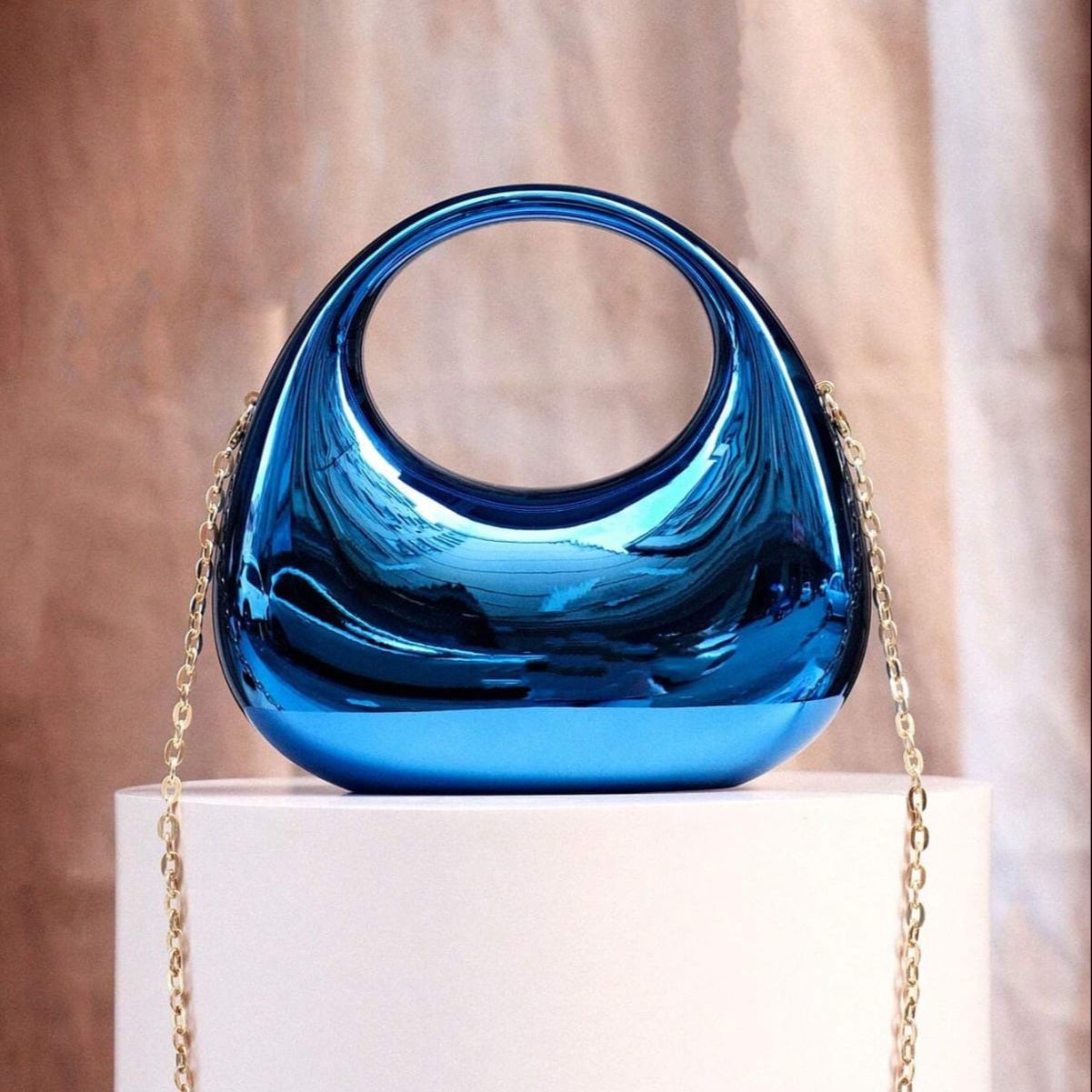 New Designer Moon Shaped Mini Clutch for Women | Moon Purses Young Lady Dinner Handbags | Luxury Evening Handbag | Eid Festival, Party, Wedding & Formal Fashion Purse