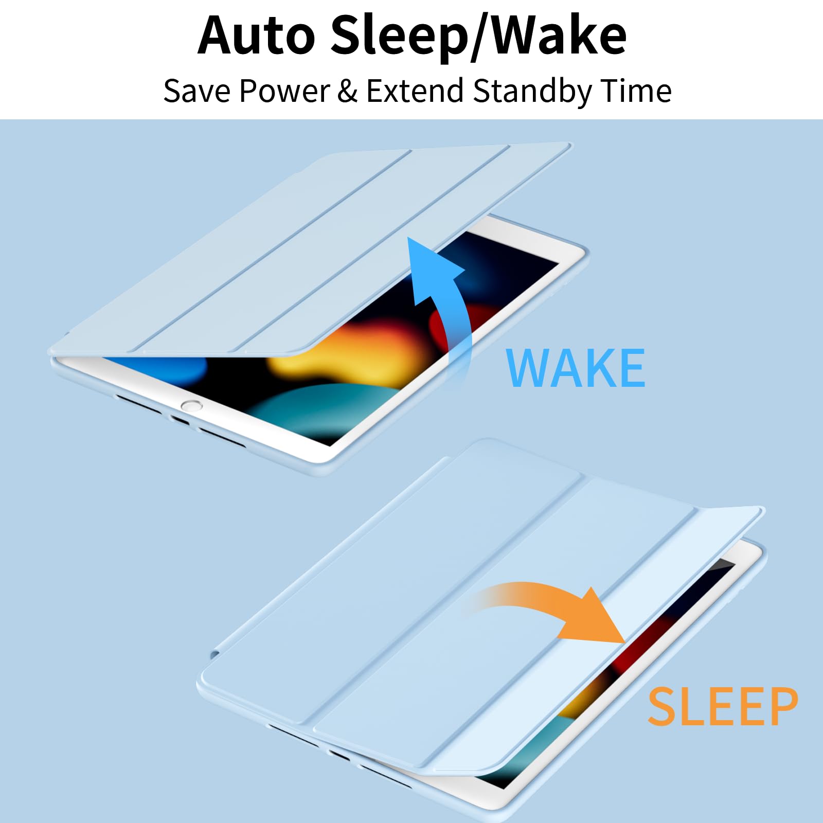 Tablet Case for  iPad 9th/8th/7th Generation 10.2-Inch (2021/2020/2019 Release),Magnetic Flip Smart Cover Auto Wake Sleep