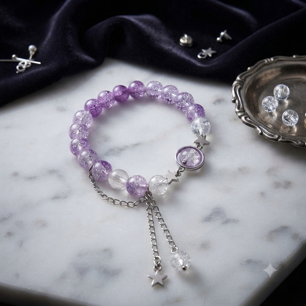 Luxury Handcrafted princess star charms Bracelet,Elegant Minimalist Jewelry for Women & Girls,Aesthetic korean Jewelry,Party Wear Bracelet,Charm Bracelet,Handcrafted adjustable Bracelet for Girls,Galaxy Bracelet,Trending Accessories,Gift for minimalists,