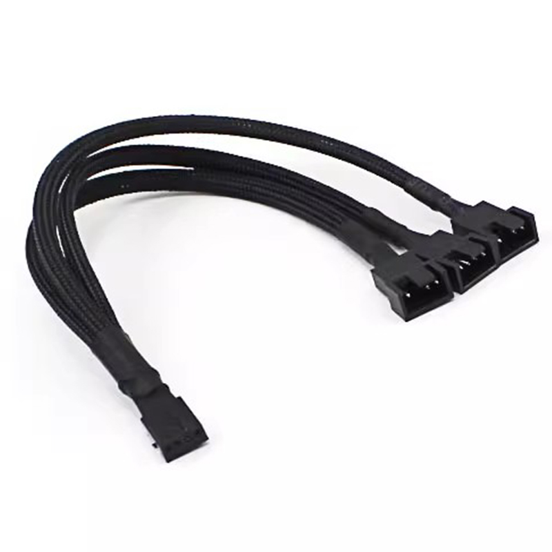 JUMPEAK High-quality PC Computer Case Cooling Fan PWM 4PIN Splitter Cable Braided Sleeve Extension Wire