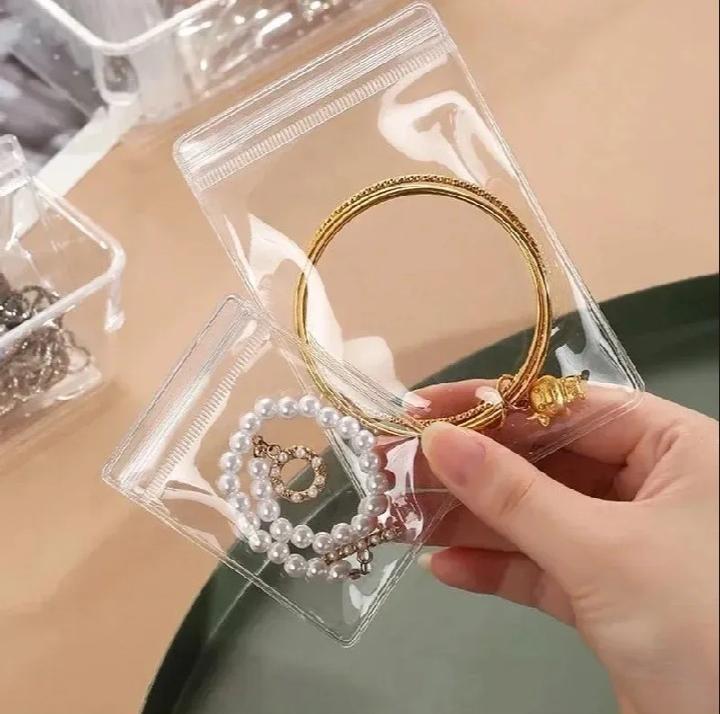20 PCS Anti-oxidation Jewelry Bag Transparent Jewellery Packing Bags with Zipper Close in Different Sizes, Anti Tarnish Pouch, Clear Ziplock Storage, Ring Earring Necklace Bracelet Organizer, Reusable Dustproof Moisture Resistant Packaging Bag