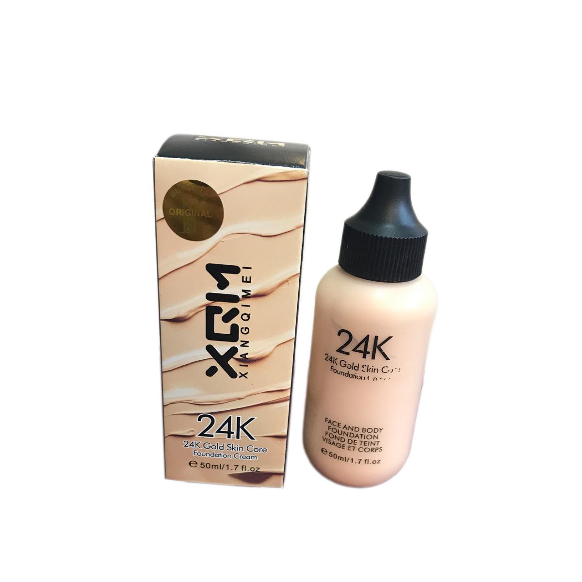 24K Gold Skin Care Foundation Cream Radiant Skin with Luxurious Coverage