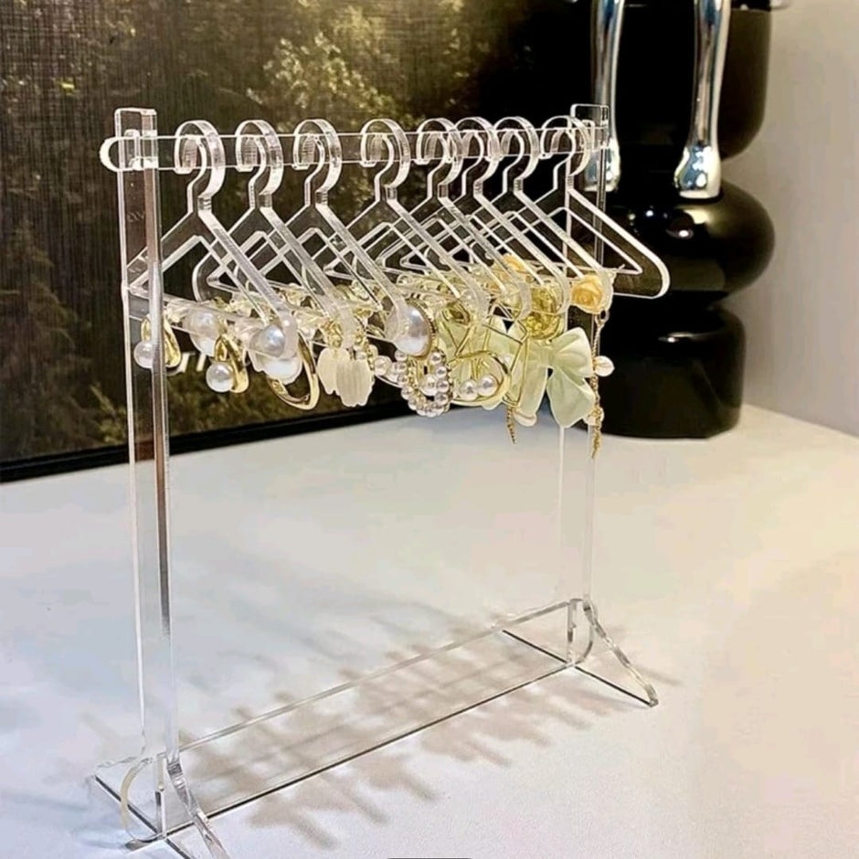 Mini Coat Hanger Rack Earring Display Stand Large Capacity Jewelry Storage Jewelry Show Case Arrings Organizer Ear Stud Holder