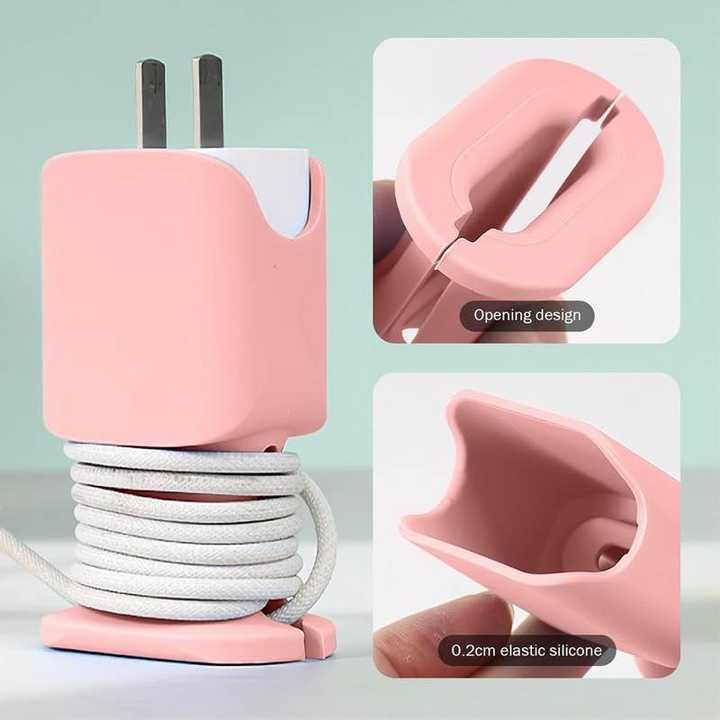 2-in-1 Silicone Charger Protector – Anti-Break Cable Winder & Data Line Protective Case Cover for Mobile Chargers
