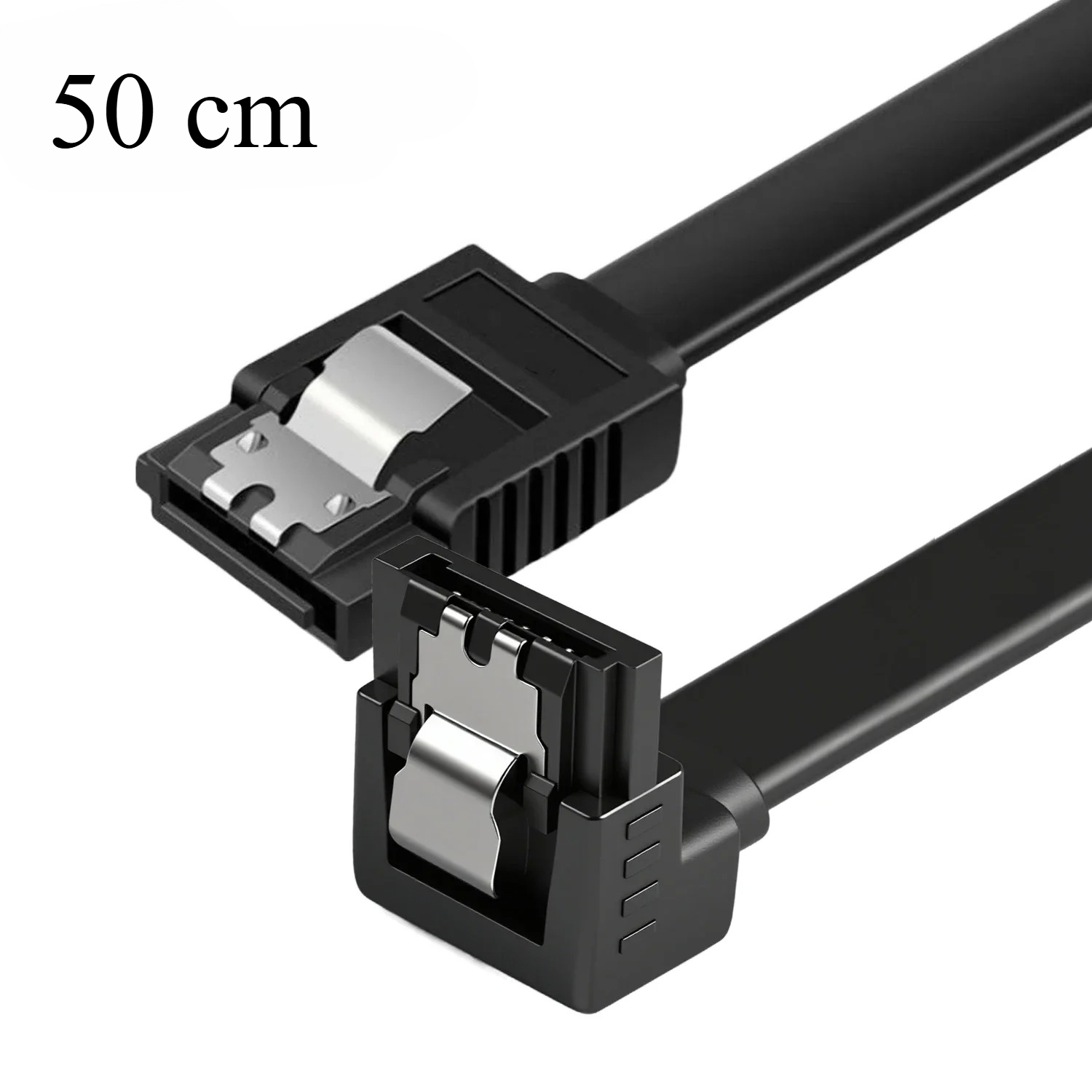 Cable 90 Degree SATA Cable SATA III 6Gbps Right Angle Data Cable for SSD, HDD, CD/DVD Drives, Hard Drive, Gaming PC, Desktop
