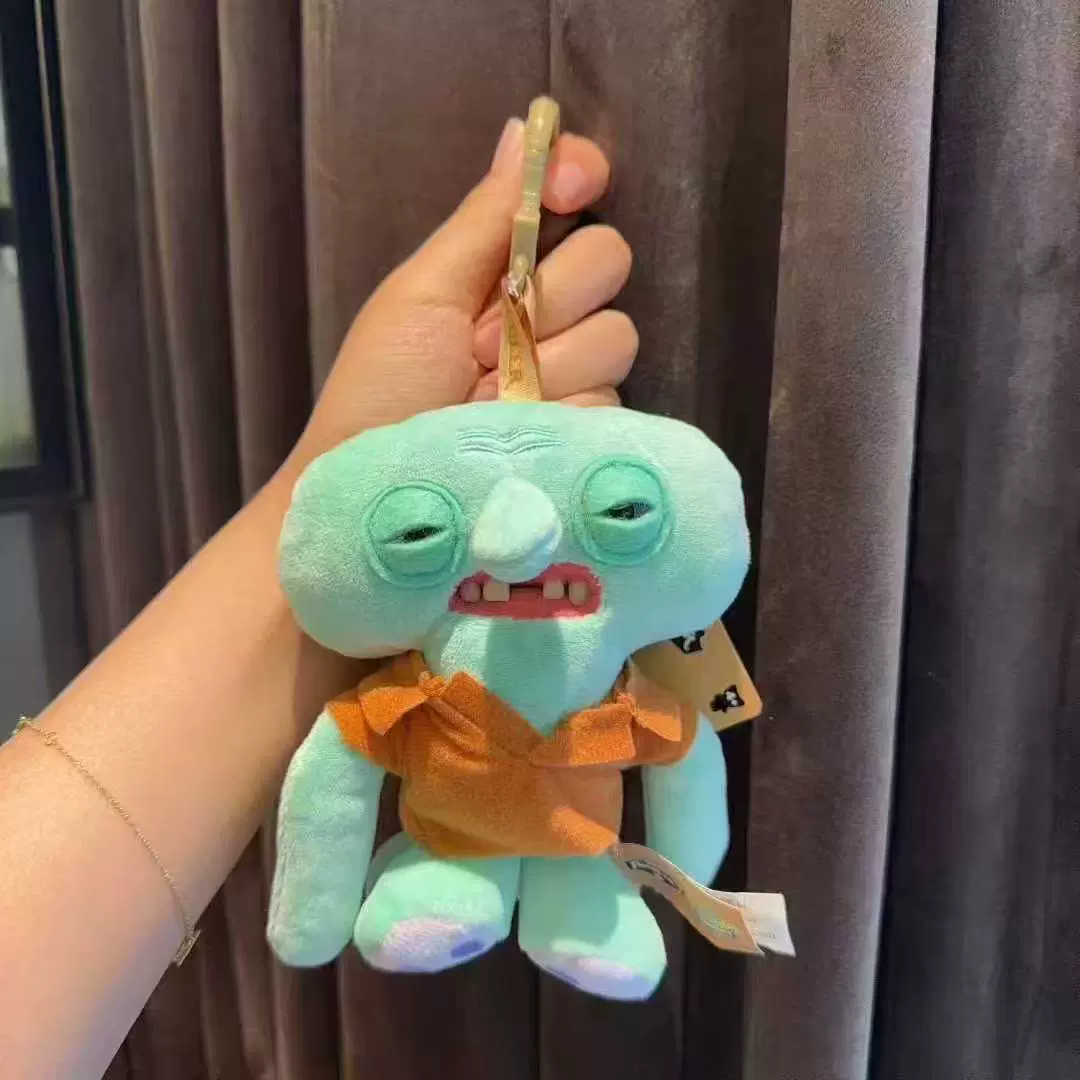 2026  Original Fuggler Spongebob and Patrick Keychain Plush Toys Funny Ugly Teeth Monsters Stuffed Animal Doll Collectible Kids