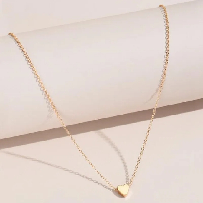 Heart Shape Clavicle Necklace for Girls – Summer New Fashion Simple Temperament Alloy Women Accessories Jewelry