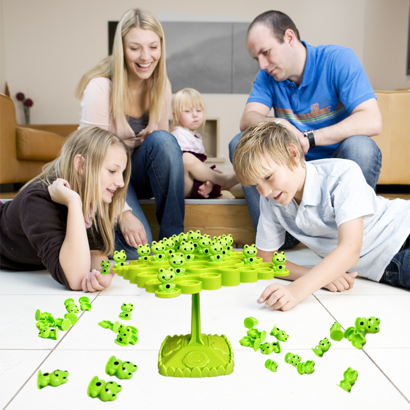 Frog Balance Tree Kids Balanced Board Game Parent-child Interactive Tabletop Game Montessori Math Toy