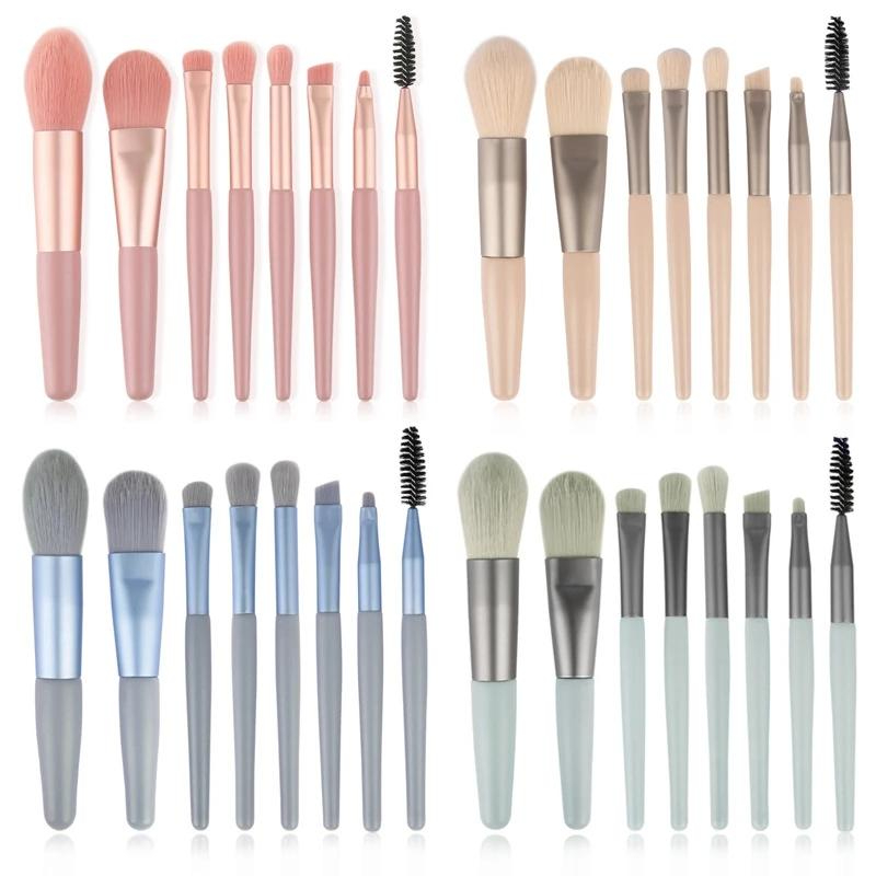 8 Pcs Mini Travel Portable Soft Makeup Brushes Set – Lightweight & Compact for Eyeshadow Blush & Contour Ultra-Soft Bristles & Travel-Friendly Design
