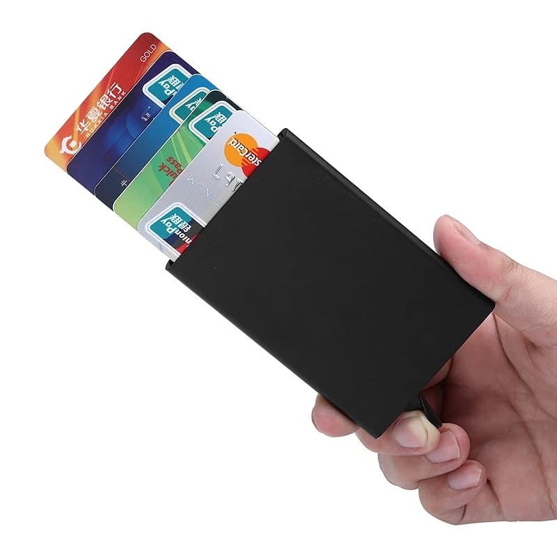 Metal card holder for men and womens