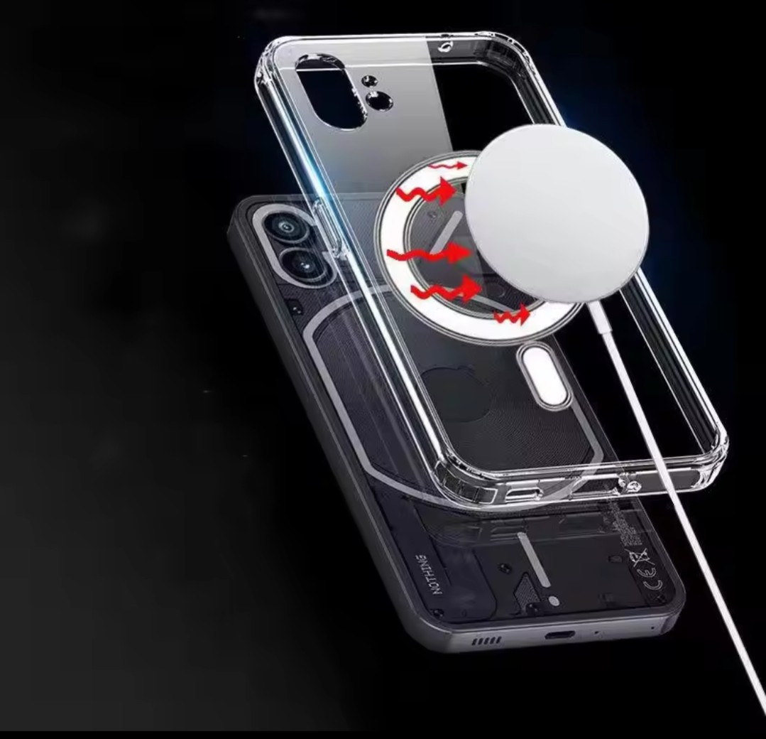 Nothing Phone 2 Magnetic Case Clear Shockproof TPU +PC Back Cover
