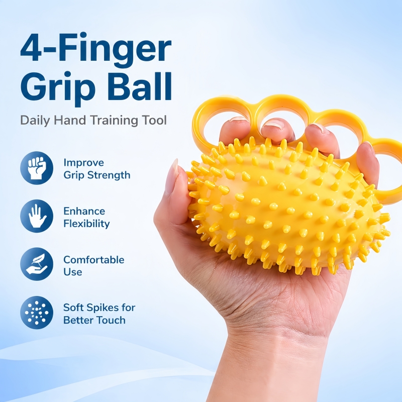 Finger Grip Strength Trainer Ball | Soft TPR Spiky Hand Exerciser | Daily Grip Workout Tool