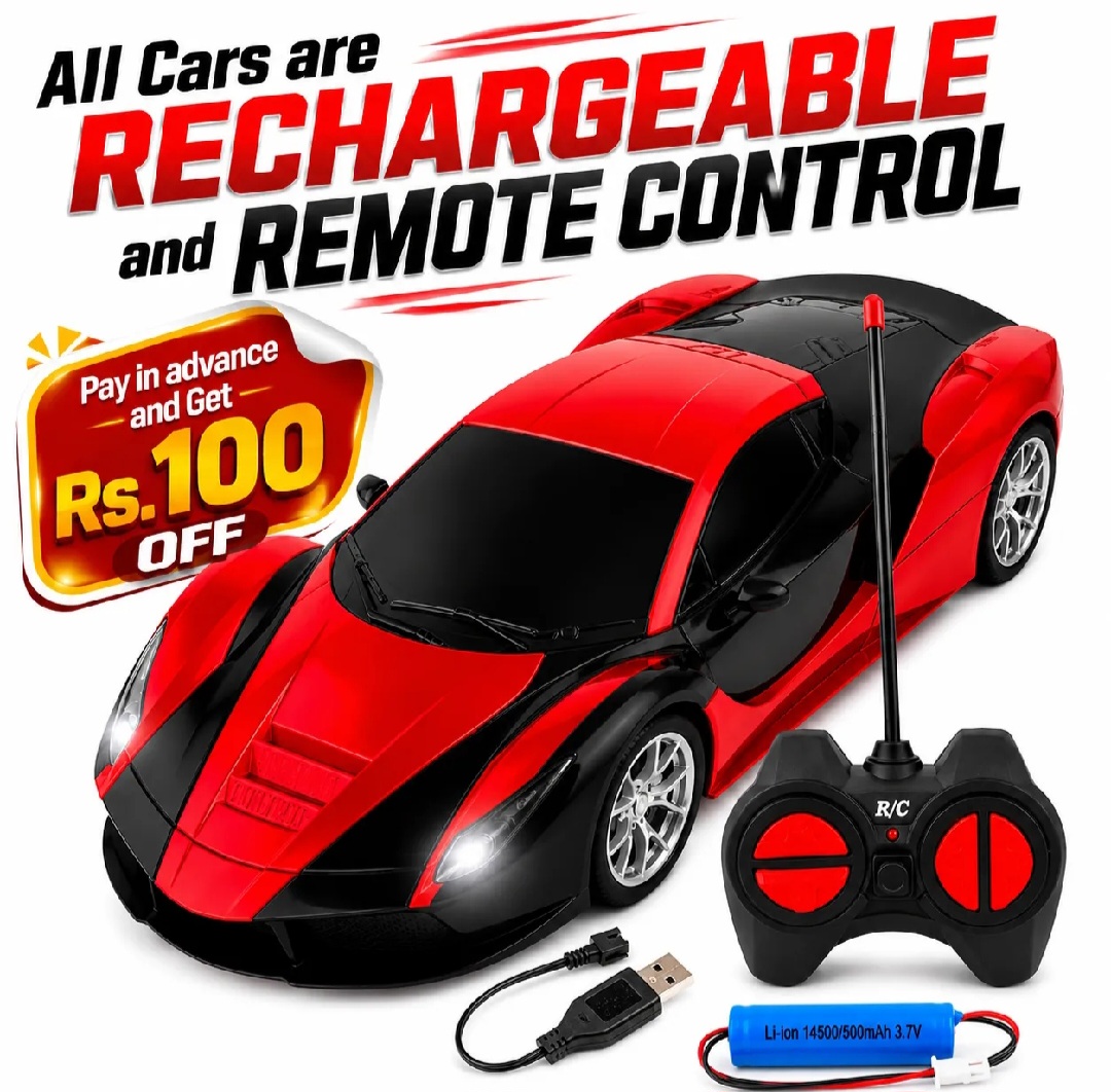Remote Control High Speed Racing Car with Stylish Looks 1:18 Scale, Two Functions & Modern Design, RC Vehicle Toy for Kids