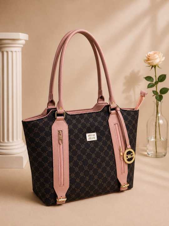 Elegant Ladies Tote Bag – Premium Shoulder Handbag | Large Capacity | Stylish Monogram Design