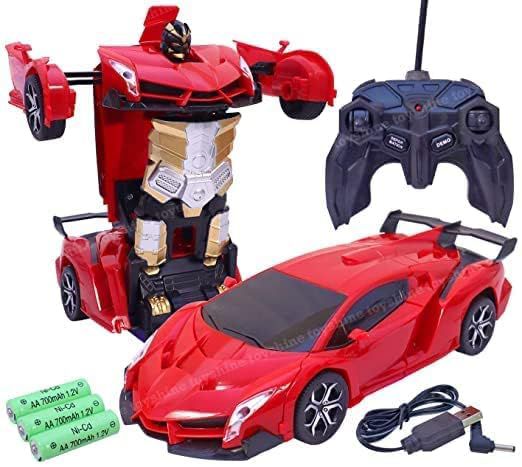 Transformer Car Remote/Control Robot Car.Independent 2.4G Robot Deformation RC Car Toy with One Key Transformation & 360 Speed Drifting 1:18 Scale