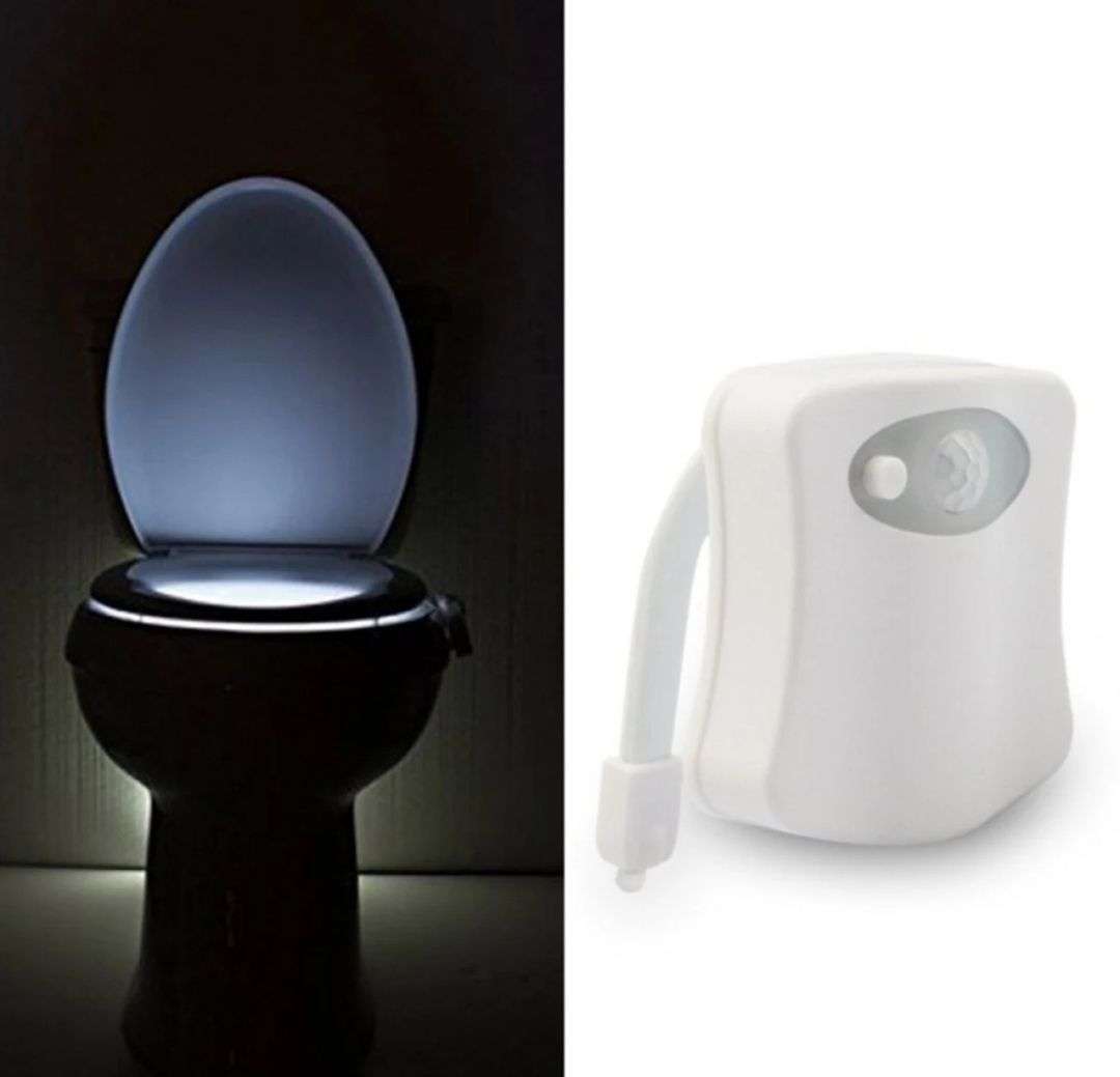 LED Toilet Bowl Light, Motion Sensor 8-Color Changing Waterproof