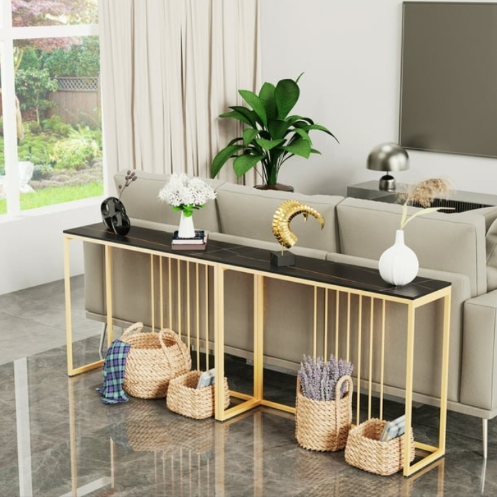 Marble and metal console table for every Room like entry way hallway