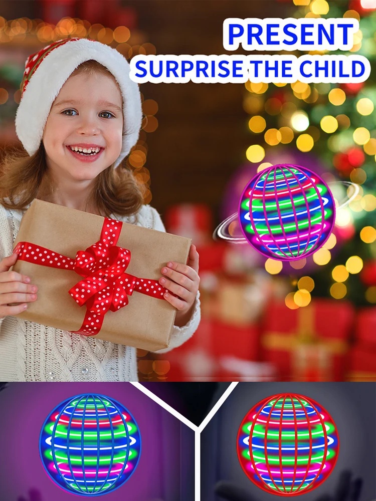 Flying ball, automatic spinning ball, LED dazzling lights, floating magic, fan, UFO flying machine, toy, , game, sports ball