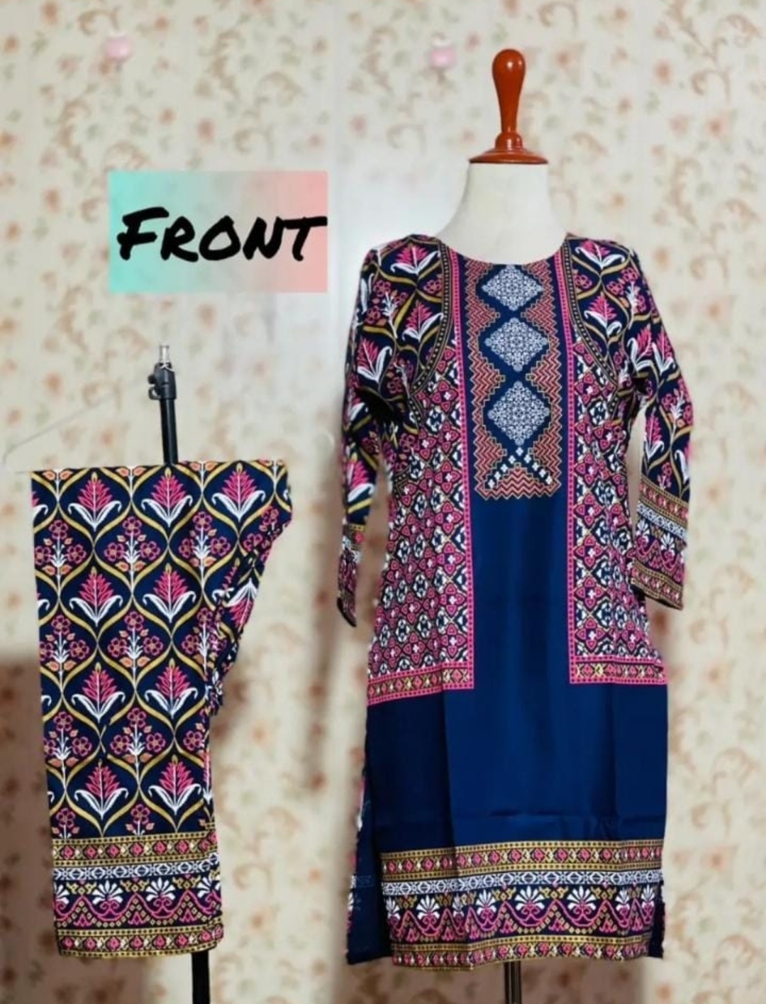 Samar's Fashion Summer Trendy New Arrival Stitched Fashionable Multicolor Printed 2pc Dress For Women and Young Girls