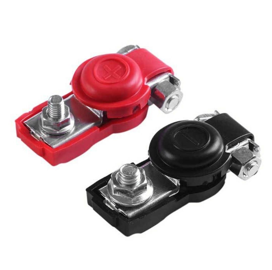 2 PCS Car Auto Quick Release Battery Terminal 1 Black 1 RED Battery Connector Clamps Best for Truck Car  and heavy duty battery with Plastic safety cover Dust prof battery Terminal