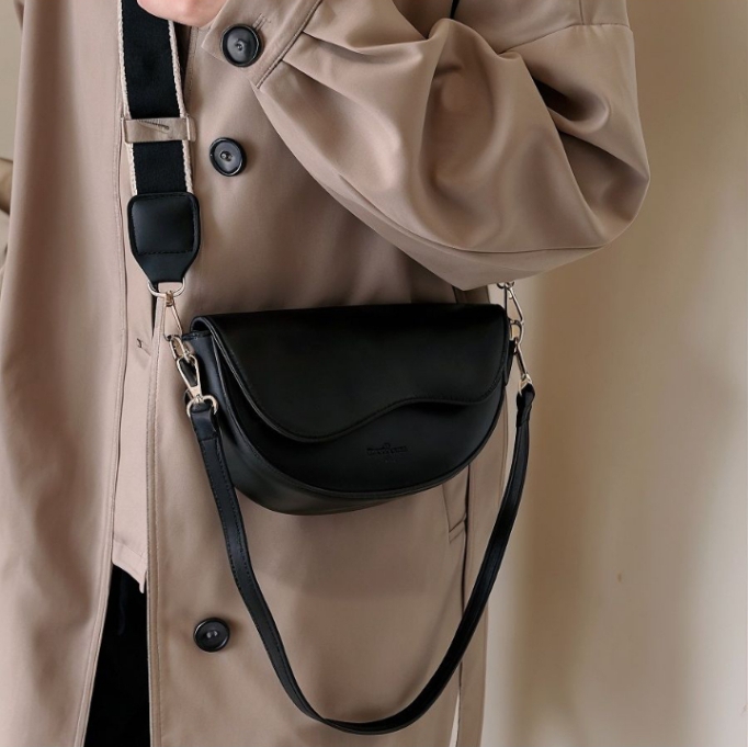 Vintage pu leather shoulder bag for women luxury crossbody bag fashion