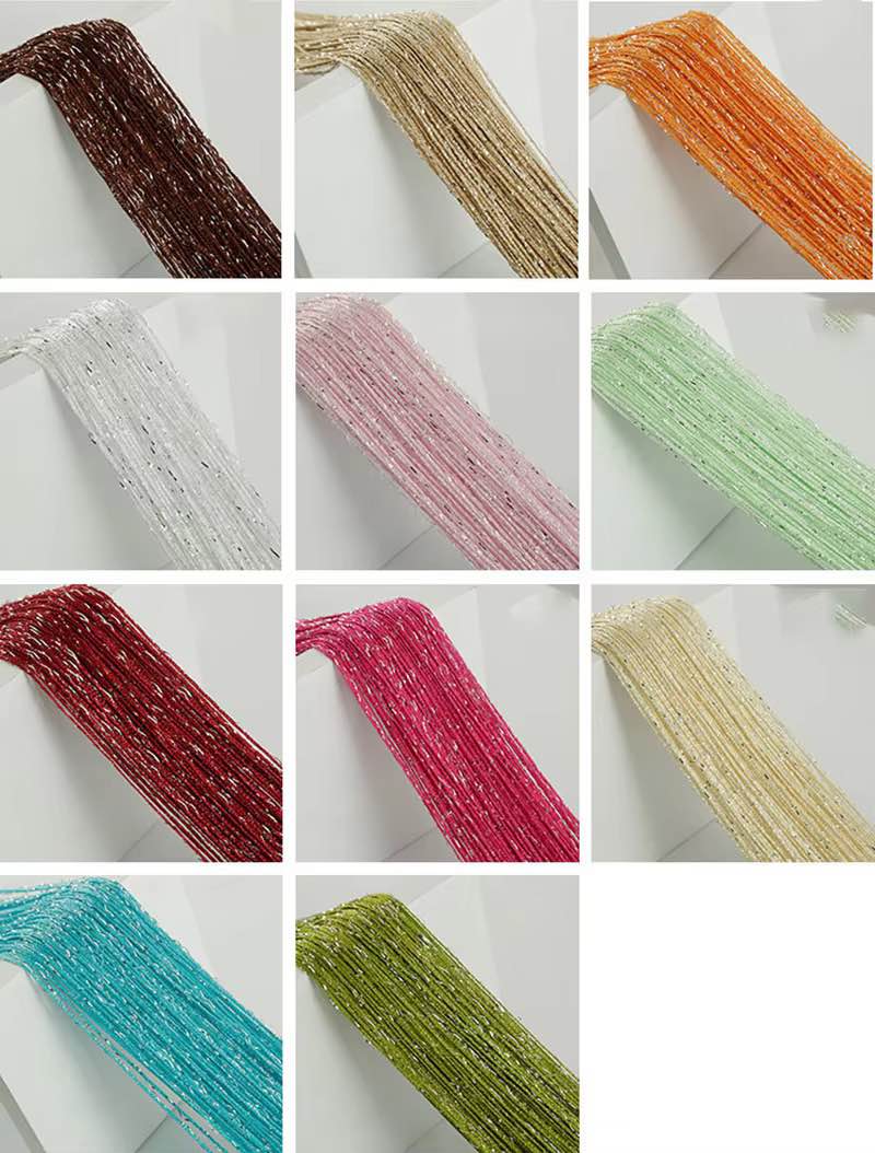 200x100 cm Luxury Crystal Curtain Flash Line Shiny Tassel String Door Curtain Window Room Divider Home Decoration cortinas