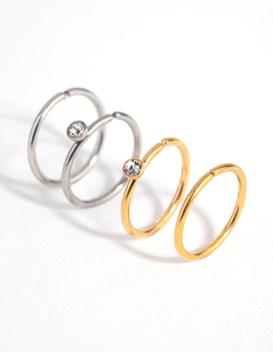 4 Pcs Nose Rings Stainless Steel Nose Hoop Golden Nose Ring Silver Nose Ring Stud Nose Piercing Jewelry Nose Accessories Body Jewelry Fashion Nose Ring Trendy Nose Rings Lightweight Durable Nose Ring Elegant Nose Jewelry Stylish Nose Piercing Set price in Pakistan