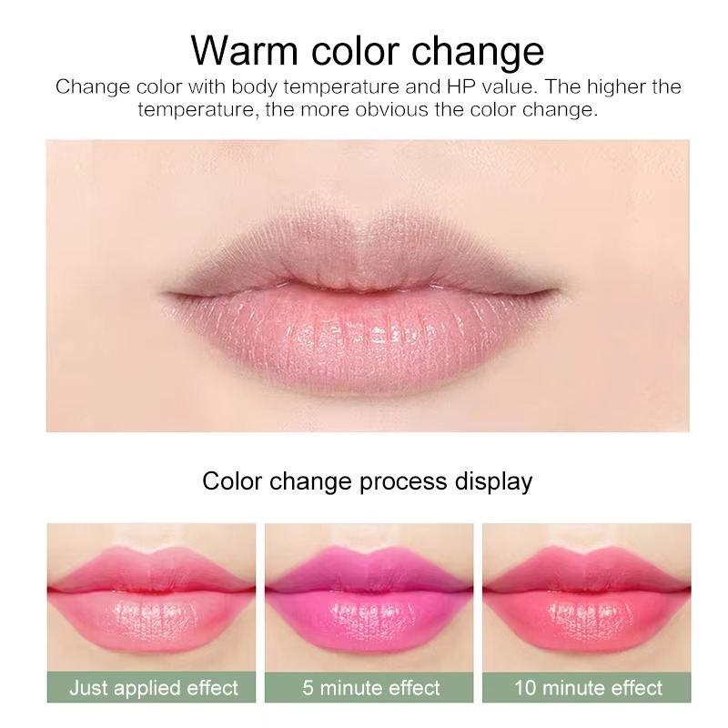 Aloe Vera Color Changing Lipstick – Temperature Sensitive Lip Balm – Long Lasting, Moisturizing, Non-Fading Magic Lip Color