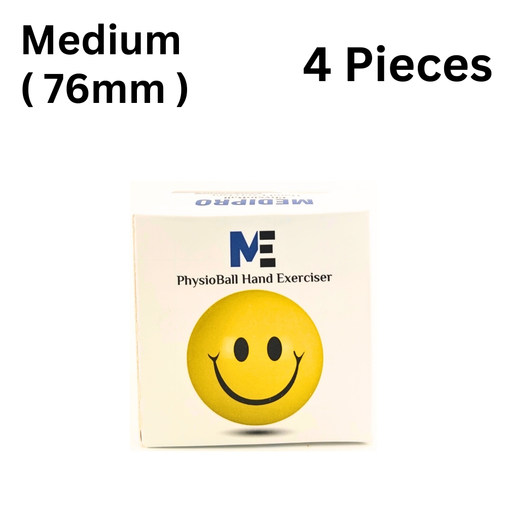 Hand Exercise Physio Ball Smiley Face Soft Grip Stress Relief Ball with Box 63mm 76mm Size 1 to 6 Pcs for Finger Training Hand Grip Strength Relaxation Dexterity Practice for Home Office Study School Educational Learning Science & Fitness Activity Medipro