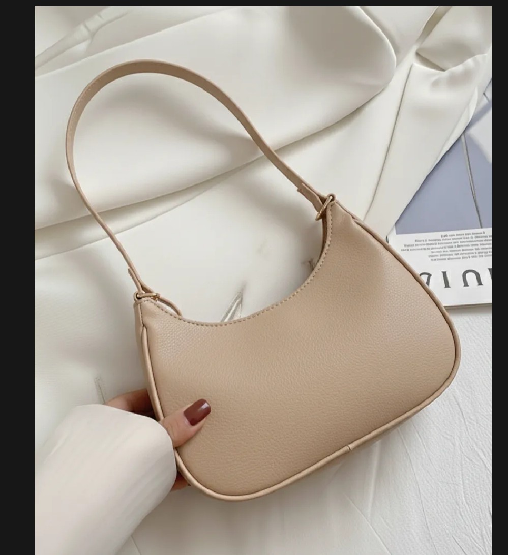 Everyday Chic Shoulder Bag Soft Faux Leather Crescent Ladies Handbag For Work  & Weekend