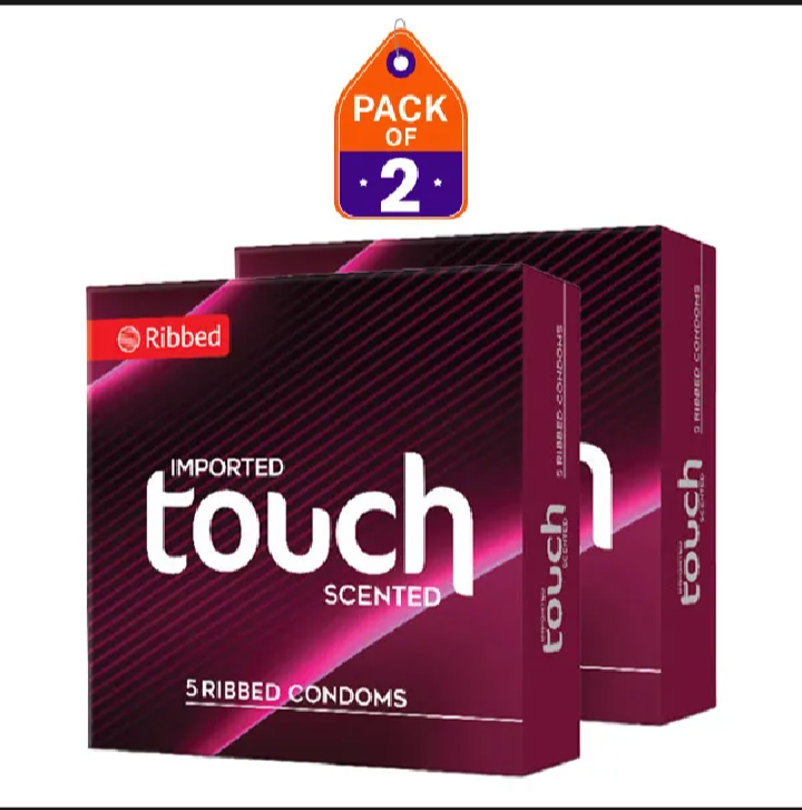 Touch ribbed 5s pack of 2 (total 10 condoms)