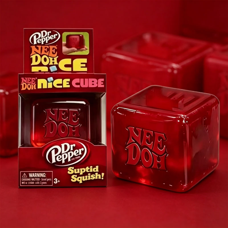 Dr Pepper X NeeDoh Nice Cube Squishy Soft Sensory Fidget Toy Stress Relief Anxiety Relief for Adults and Kids