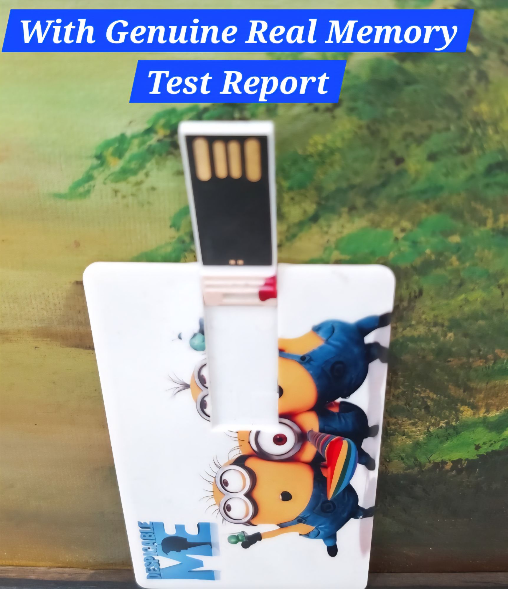 Real Genuine Memory Disk USB Card shaped memory flash Drive with Cartoon Print for Wallets