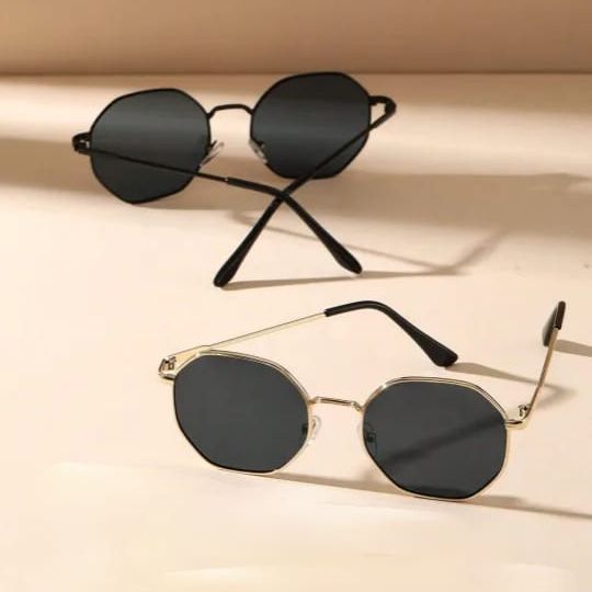 Trendy Metal Frame Sunglasses Retro Mirror Sunscreen