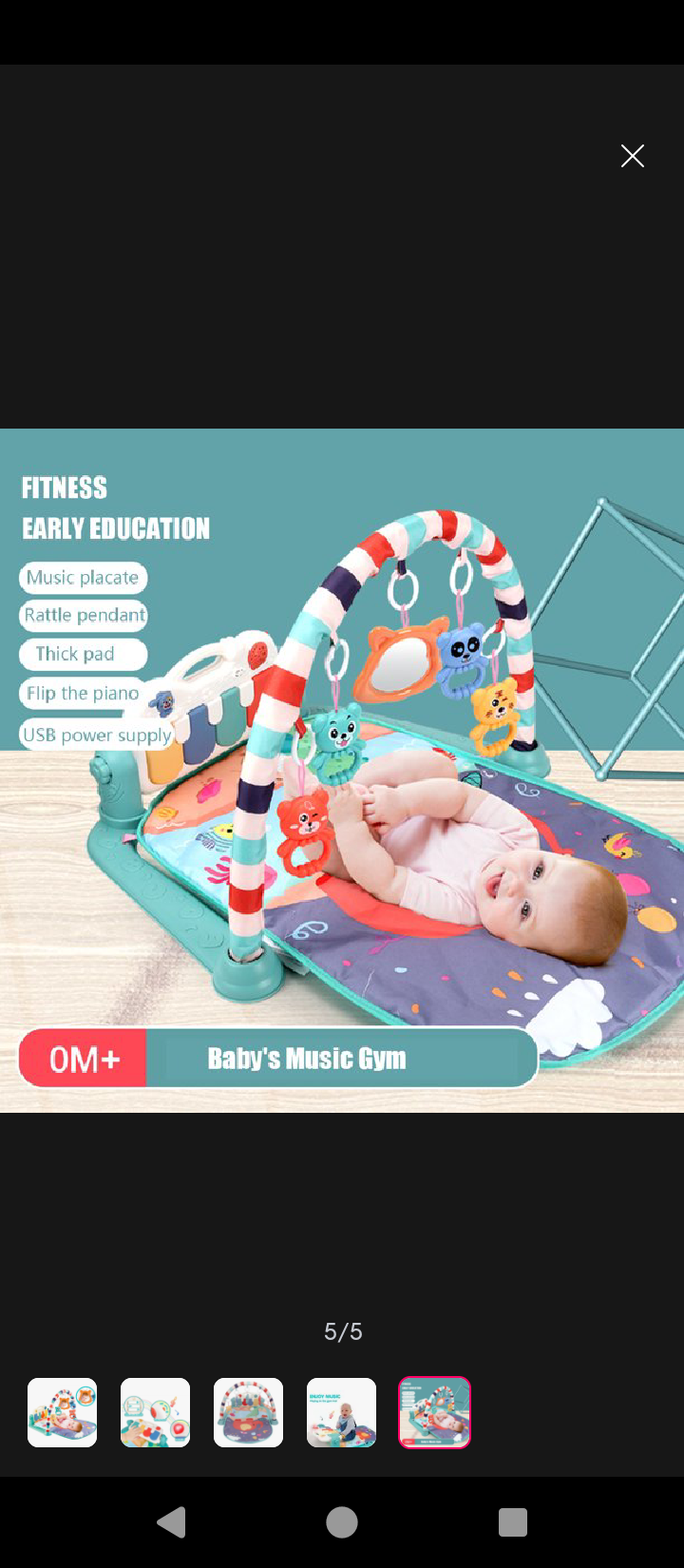 PIANO PLAYMAT GYM (Rattles included) Box packed