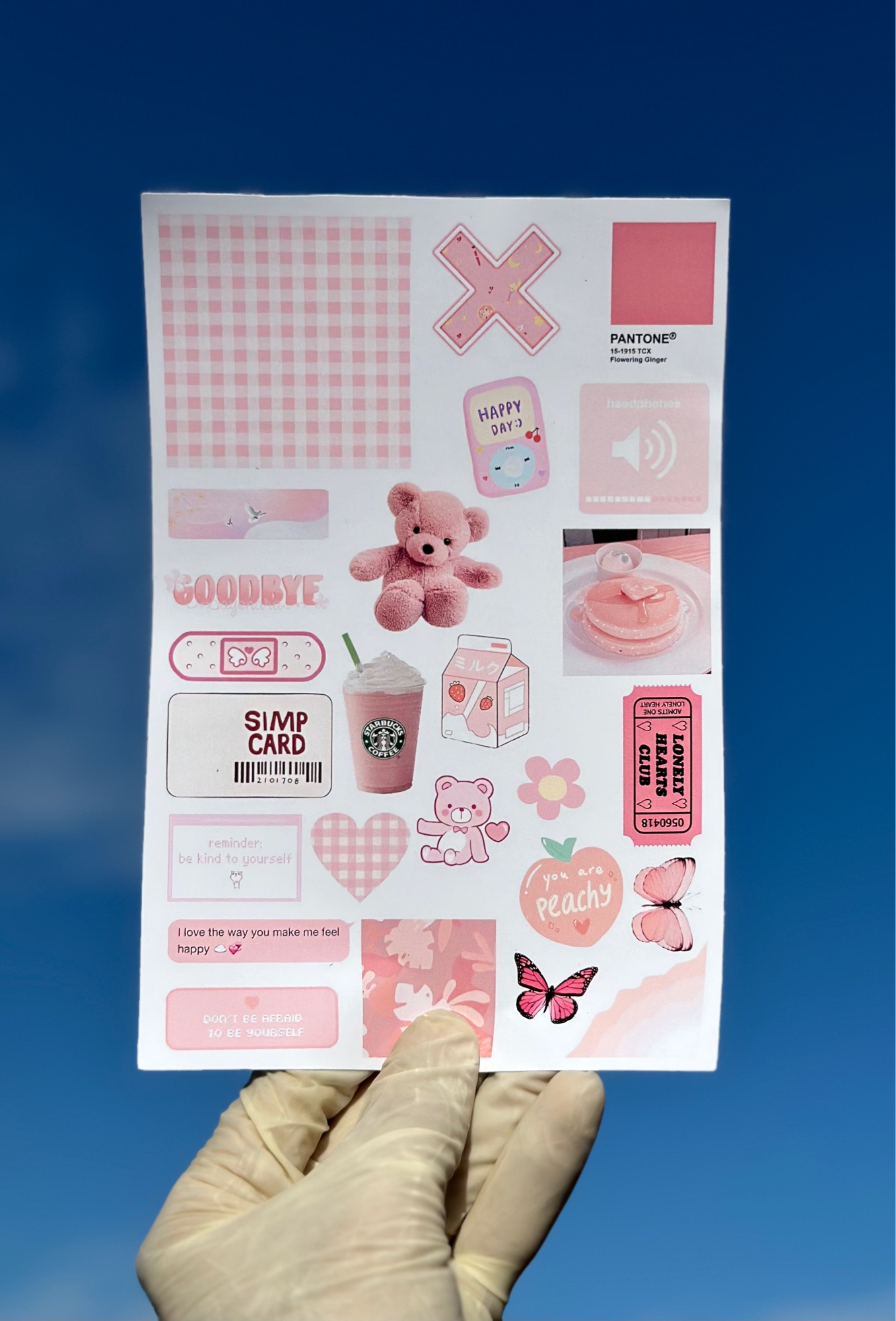 Pink Stickers Officeworks Pink Themed Aesthetic Mini Stickers | Daraz.pk